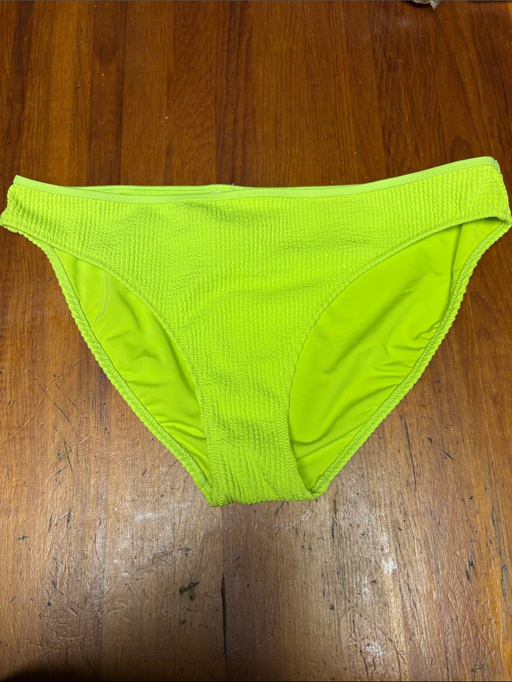aerie Neon Lime Textured Bikini Bottom